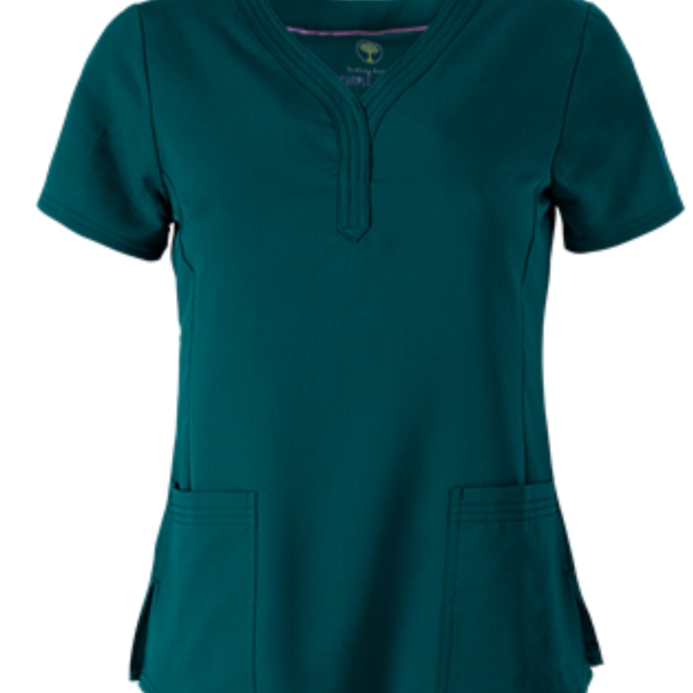EUC Healing Hands Purple Label Jane Women's 2-Pocket STRETCH Scrub Top